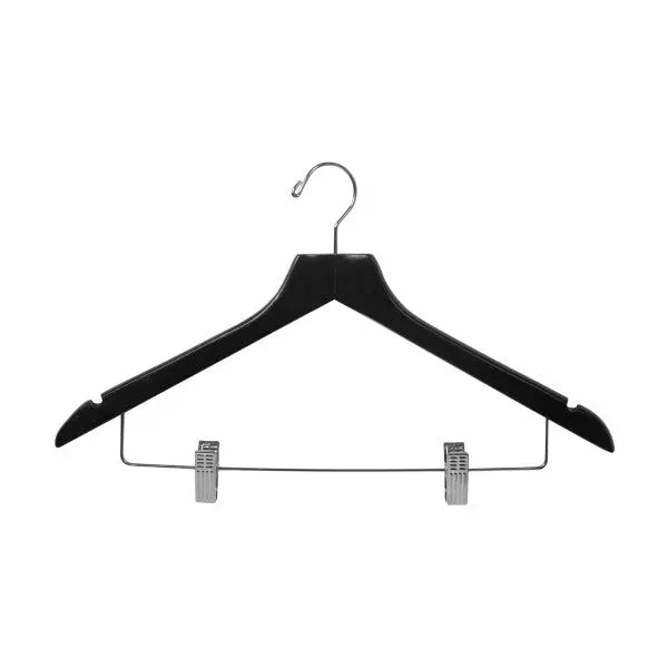 Noble & Price Hanger Standard with Hook & Clips Black 445x250x12mm  Laundry Hangers