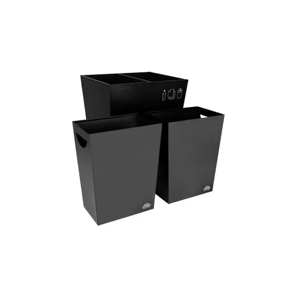 Noble & Price Recycle Waste Bin Black 2pc 3.8L  Rubbish Bins