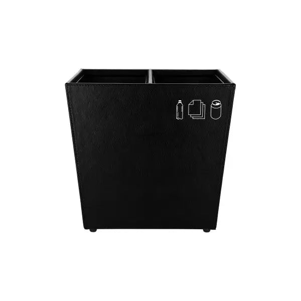 Noble & Price Recycle Waste Bin Black 2pc 3.8L  Rubbish Bins