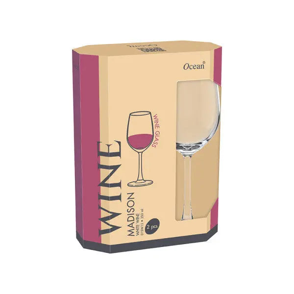Ocean Eco Madison White Wine Glass 350ml - Set 2  Glassware, White Wine