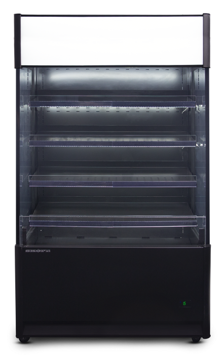 SKOPE Open Deck Display Fridge - Black, Lit Sign - OD1100N product image