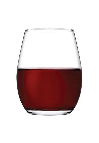 Pasabahce Amber Stemless Wine Glass 440ml Set 6  Wine Glasses
