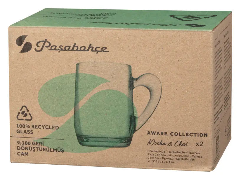 Pasabahce Aware Mug 335ml - Set 2  Beer Glasses