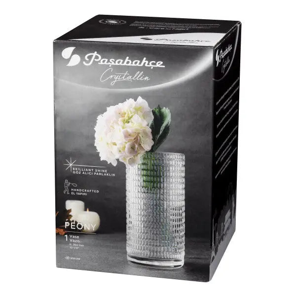Pasabahce Peony Glass Handmade Vase Drop 26cm – view 4