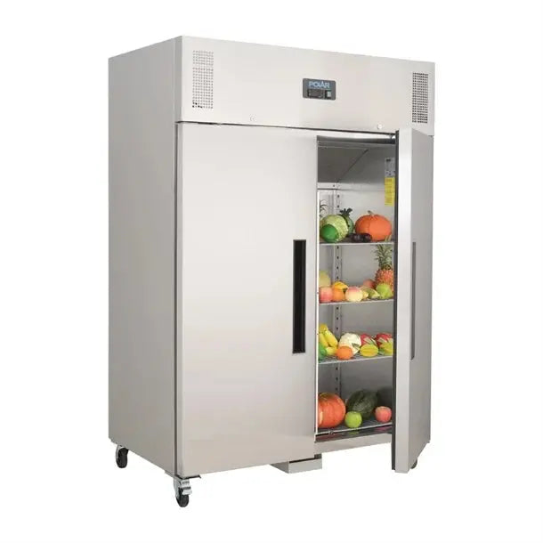 Polar G-Series 2 Door Upright Freezer Stainless Steel 1200L  Upright Solid Door Freezers