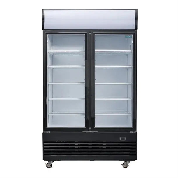Polar G-Series Upright Double Door Display Cooler with Light Box 1200mm  Upright Display Fridges