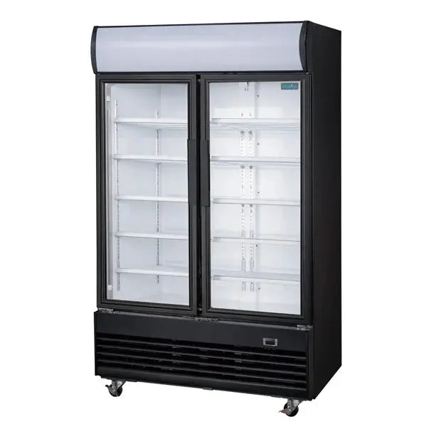 Polar G-Series Upright Double Door Display Cooler with Light Box 1200mm  Upright Display Fridges