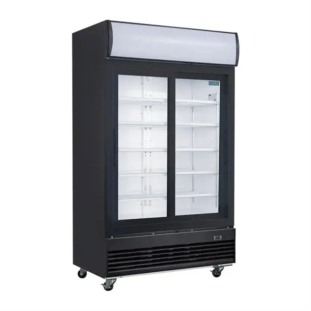 Polar G-Series Upright Double Sliding Door Display Cooler  Upright Display Fridges