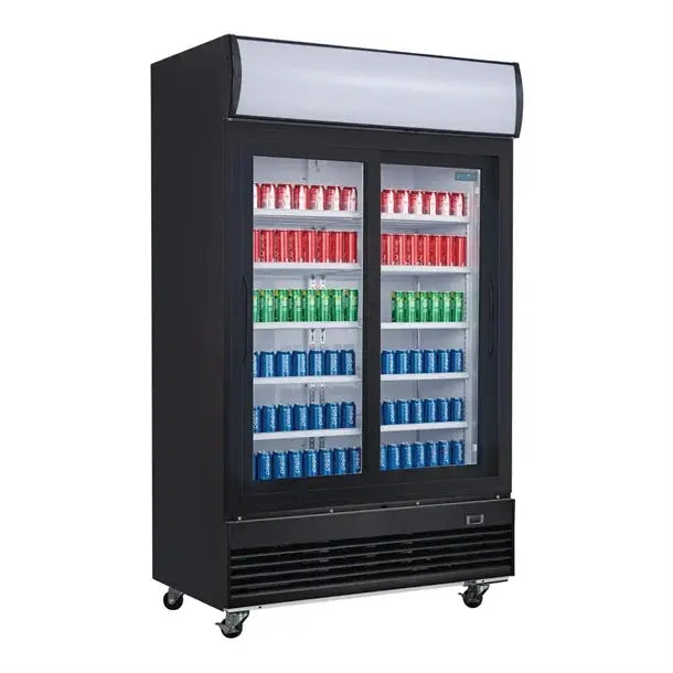 Polar G-Series Upright Double Sliding Door Display Cooler  Upright Display Fridges