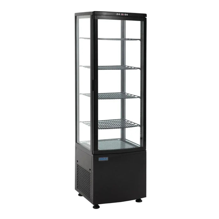 Polar Polar C-Series Energy Efficient Curved Door Display Fridge Black - 235Ltr