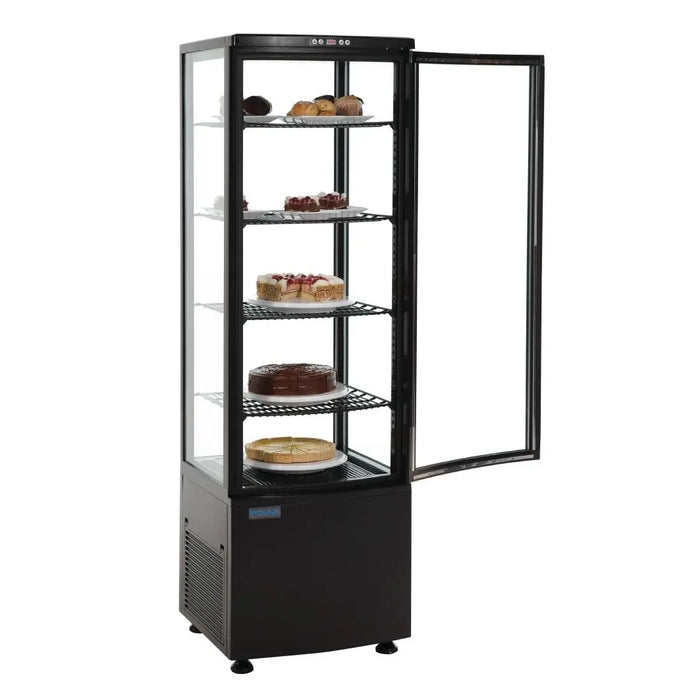 Polar Polar C-Series Energy Efficient Curved Door Display Fridge Black - 235Ltr
