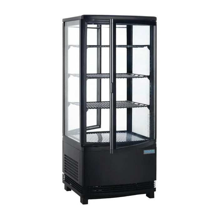 Polar Polar C-Series Energy Efficient Curved Door Display Fridge Black - 86Ltr