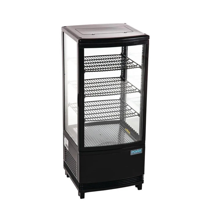 Polar Polar C-Series Energy Efficient Curved Door Display Fridge Black - 86Ltr