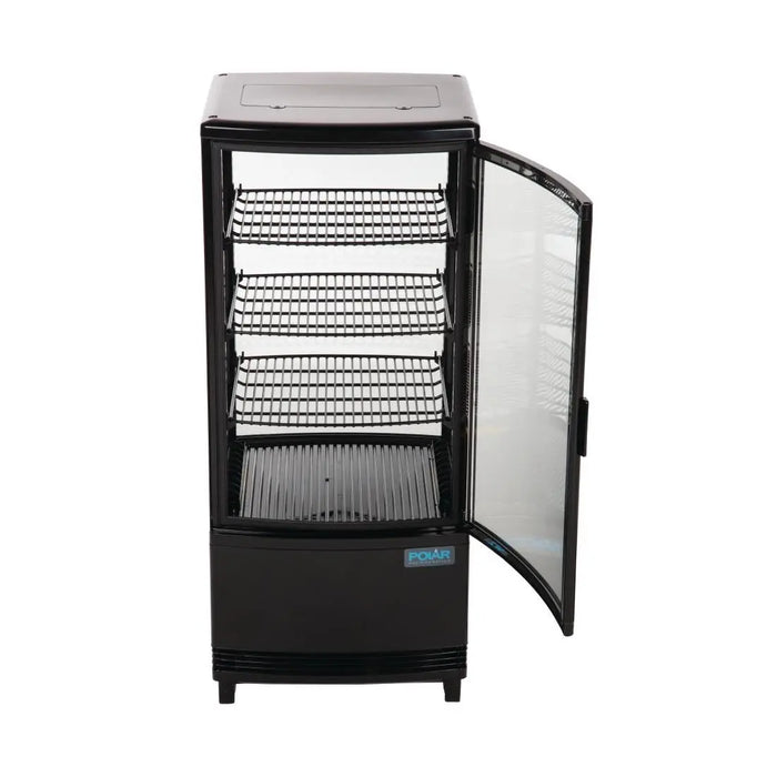 Polar Polar C-Series Energy Efficient Curved Door Display Fridge Black - 86Ltr