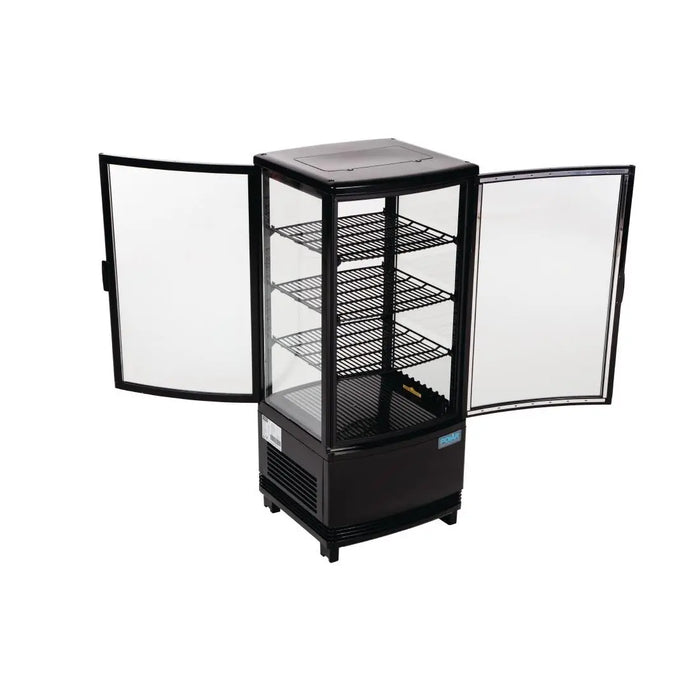 Polar Polar C-Series Energy Efficient Curved Door Display Fridge Black - 86Ltr