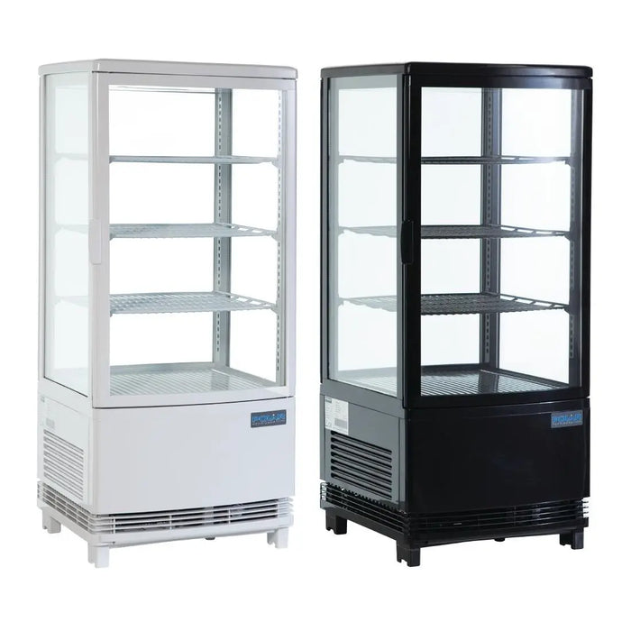 Polar Polar C-Series Energy Efficient Curved Door Display Fridge Black - 86Ltr