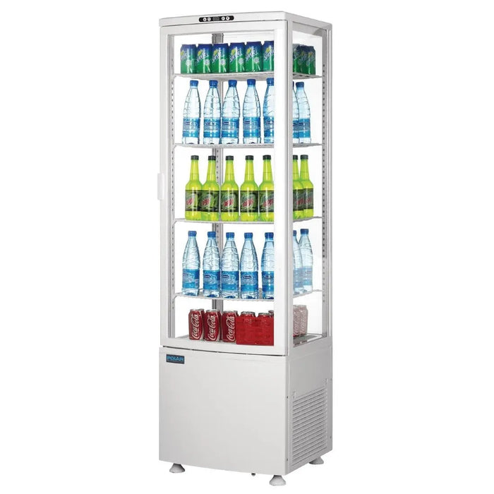 Polar Polar C-Series Energy Efficient Curved Door Display Fridge White - 235Ltr