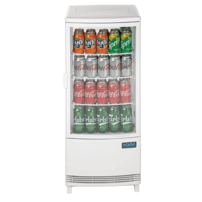 Polar Polar C-Series Energy Efficient Curved Door Display Fridge White - 86Ltr