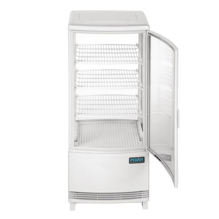 Polar Polar C-Series Energy Efficient Curved Door Display Fridge White - 86Ltr