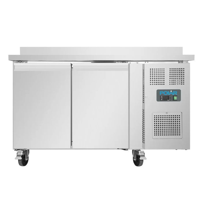 Polar Polar U-Series Double Door Counter Fridge with Upstand - 282Ltr