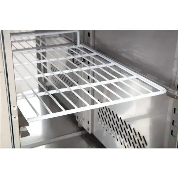 Polar U-Series Double Door Refrigerated Gastronorm Saladette Counter 1360mm  Preparation Fridges
