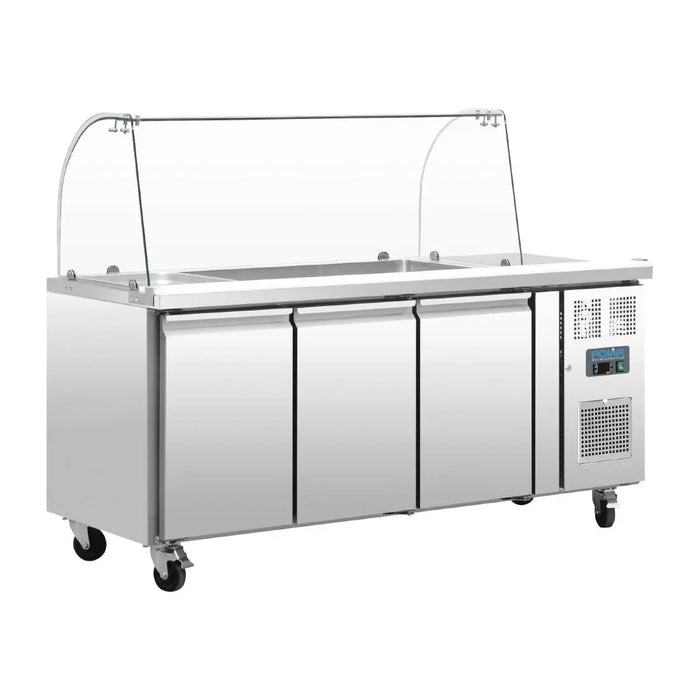 Polar U-Series Triple Door Refrigerated Gastronorm Saladette Counter – CT394-A - CT394-A - Simply Hospitality NZ