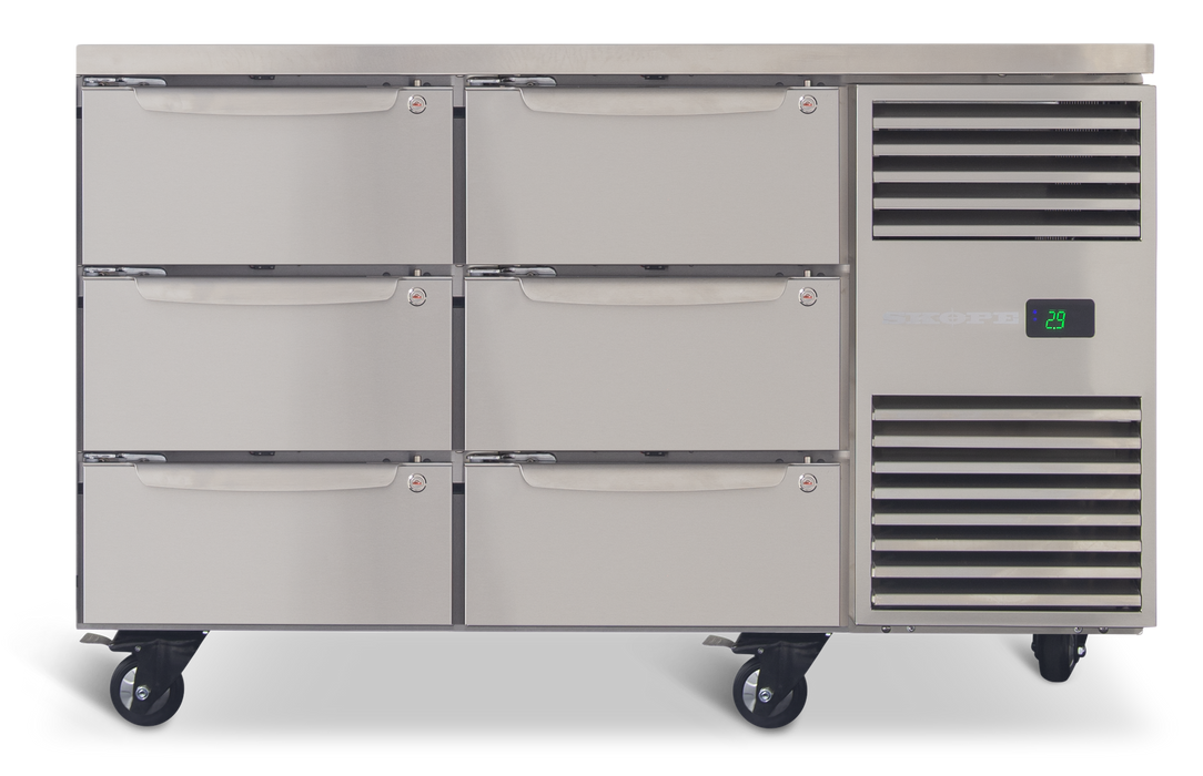 SKOPE ProSpec 6 Drawer Underbench Fridge - PG11.UBR.2.D6.RH product image