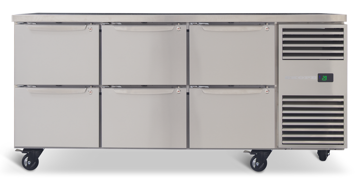 SKOPE ProSpec 6 Drawer Underbench Fridge - PG11.UBR.3.D6.RH product image