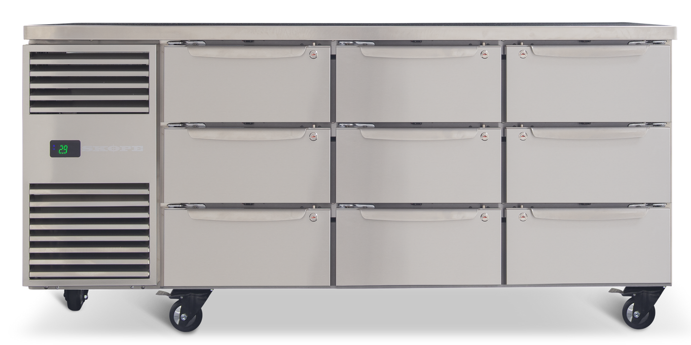 SKOPE ProSpec 9 Drawer Underbench Fridge - PG11.UBR.3.D9 product image