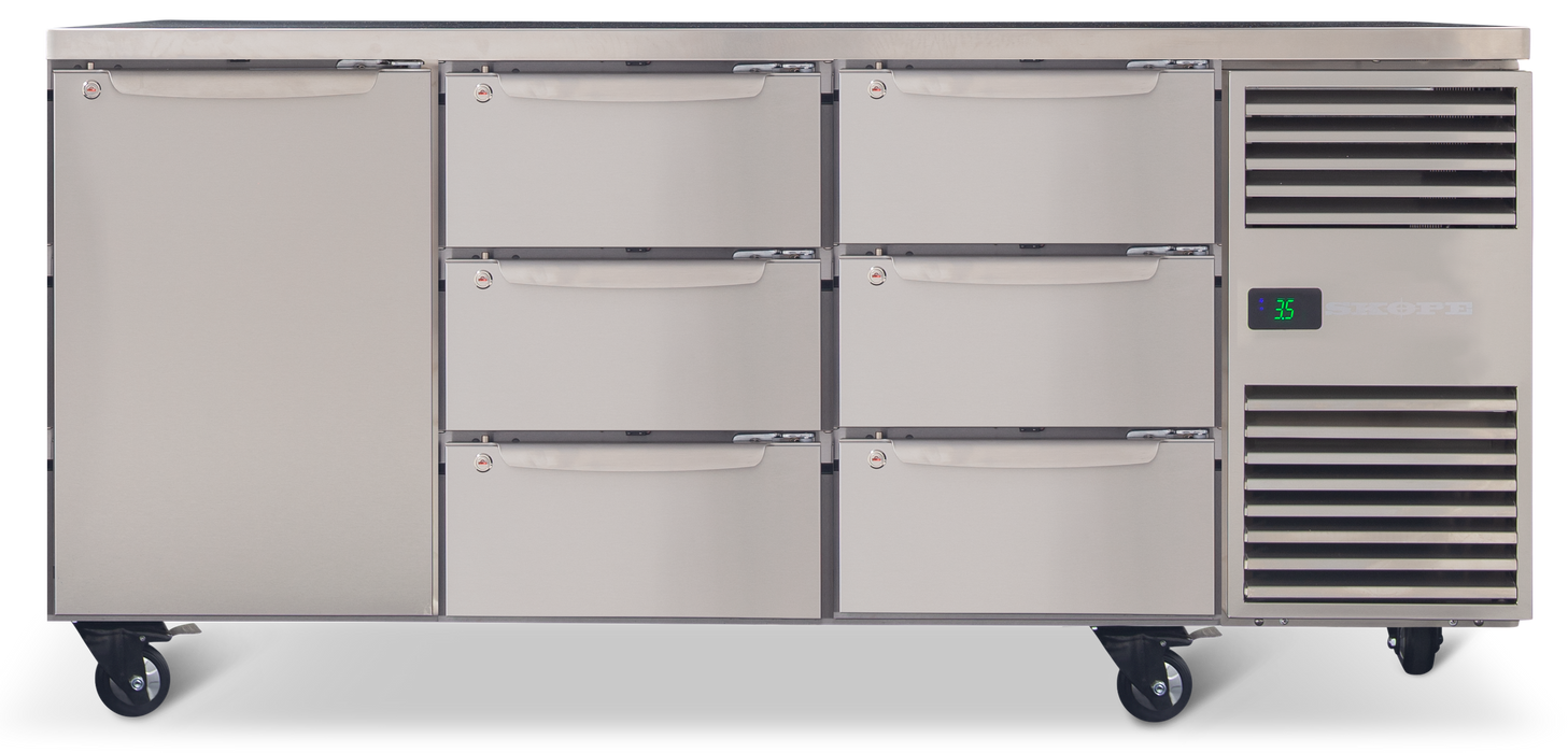 SKOPE ProSpec 7 Door Underbench Fridge - PG11.UBR.3.SD-D3-D3.RH product image