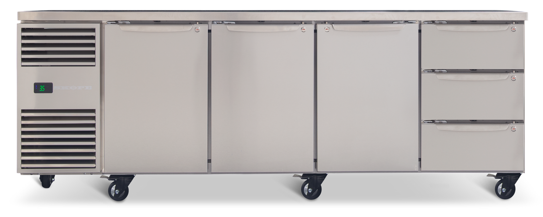 SKOPE ProSpec 6 Door Underbench Fridge - PG11.UBR.4.SD-SD-SD-D3 product image