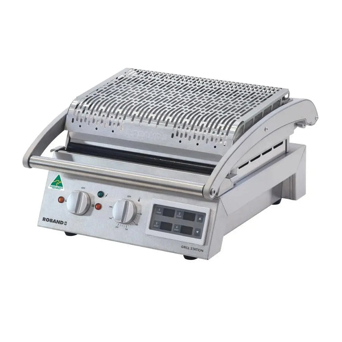 Roband 6 Slice Grill Station Smooth Plate with Electronic Timer