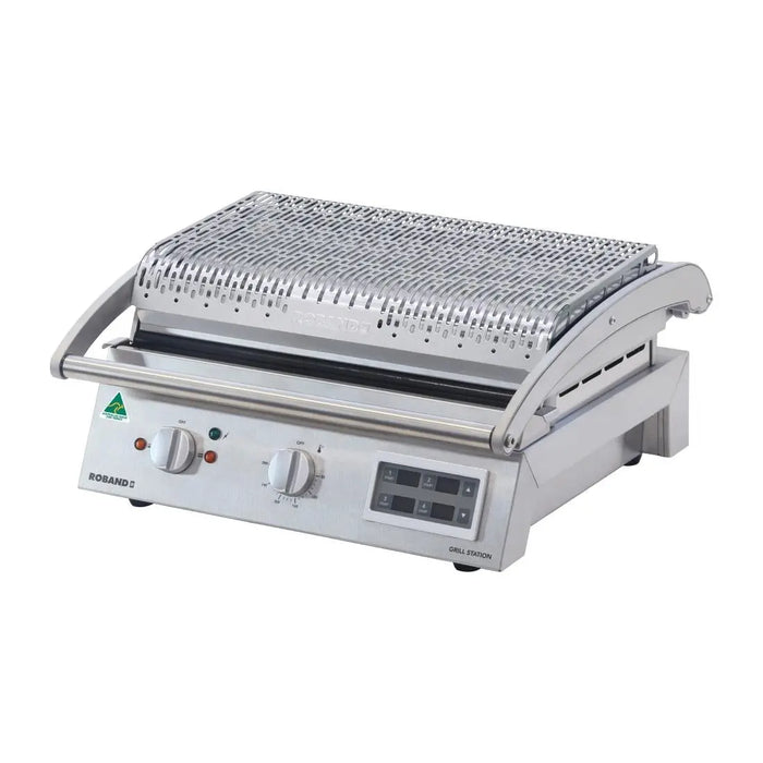 Roband 8 Slice Grill Station Smooth Plate with Electronic Timer 10 Amp