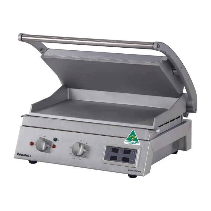 Roband 8 Slice Grill Station Smooth Plate with Electronic Timer 15 Amp
