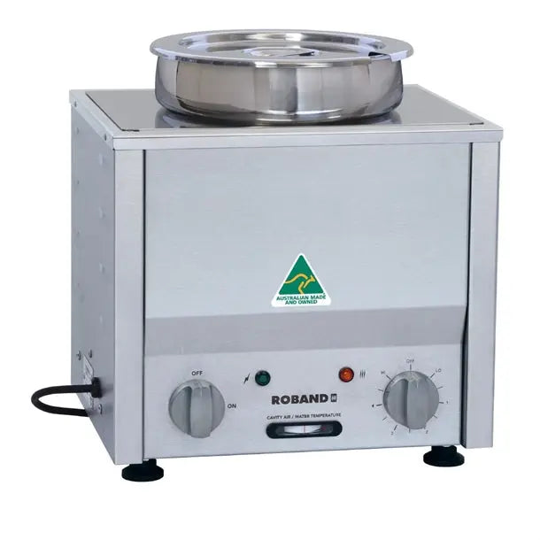 Roband Counter Top Hot Bain Marie BM1E St/St c/w 1x 1/2 200mm 7.25Ltr Pot & Lid
