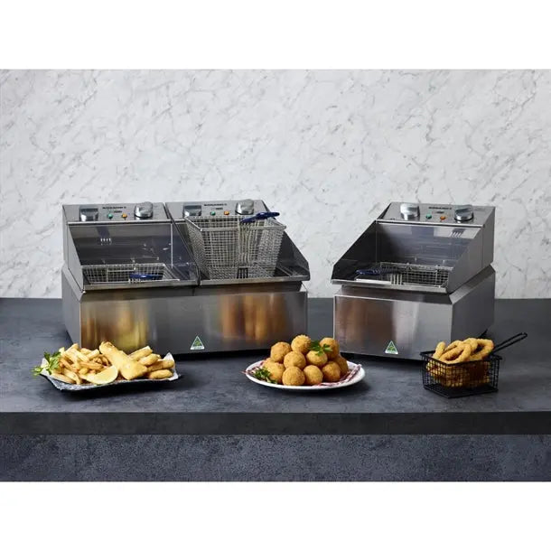 Roband F-Series Countertop Fryer F25 Double Pan 2x 5Ltr 2x 10Amps