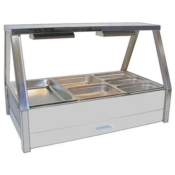 Roband Foodbar E23RD Double Row Straight Glass Rear Roll Door 6x 1/2 65mm