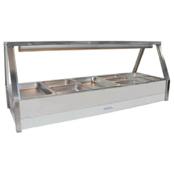 Roband Foodbar E25 Double Row Straight Glass with 10x 1/2 size 65mm Pans 15Amps