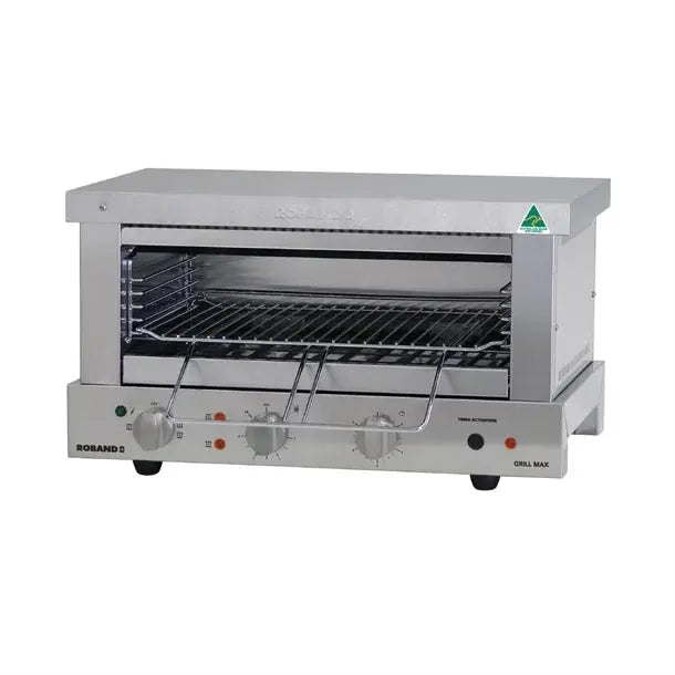 Roband Grill Max Wide-Mouth Toaster GMW815E St/St 8 Slice Cap 15Amps (B2B)