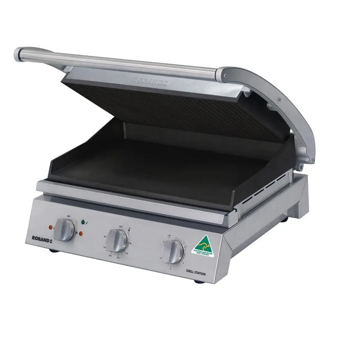 Roband Grill Station 8 Slice GSA810RT Ribbed & Smooth Plates Non-Stick 2300W