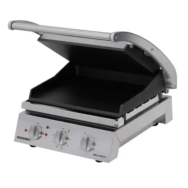Roband Grill Station GSA610ST Smooth Plates Non-Stick Coated 6 Slice 10
