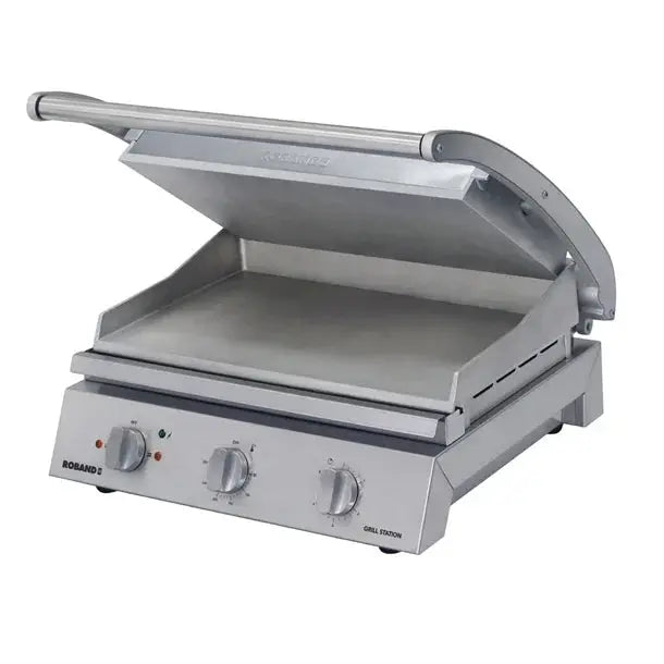 Roband Grill Station GSA810S with Smooth Plates 8 Slice Capacity  Presses & Grills