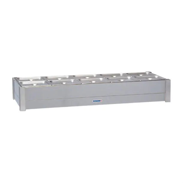 Roband Hot Bain Marie BM25A 2 row x 5 1/2 incl 10x 1/2 size 100mm Pans&Lids(B2B)