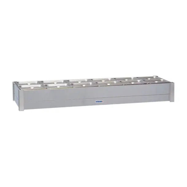 Roband Hot Bain Marie BM26A 2 row x 6 1/2 incl 12x 1/2 size 100mm Pans&Lids(B2B)