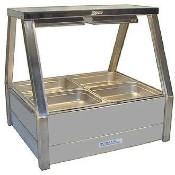 Roband Hot Food Display Bar Fits - 4x1/2x65mm or 2x1/1x65mm Pans