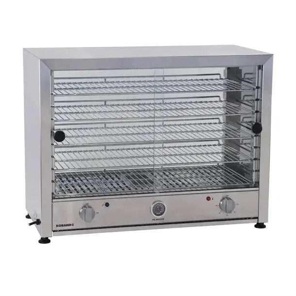 Roband Pie Master Pie Warmer PM100L Glass Doors with Light - 100 Pies