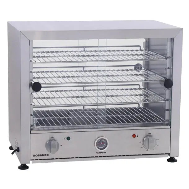 Roband Pie Master Pie Warmer PM50G Glass Doors Both Sides - 50 Pies