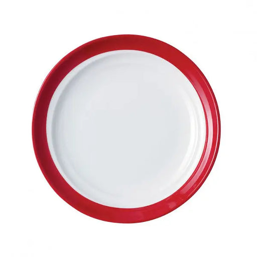 Royal Porcelain Maxadura Resonate Round Plate Coupe 165mm Red Inner Band  Plates