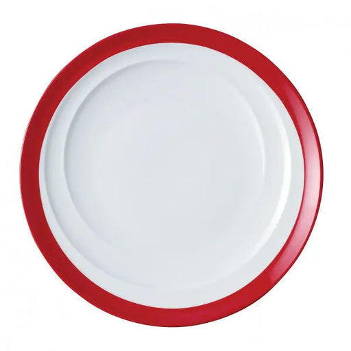 Royal Porcelain Maxadura Resonate Round Plate Coupe 230mm Red Inner Band  Plates