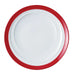 Royal Porcelain Maxadura Resonate Round Plate Coupe 230mm Red Inner Band  Plates